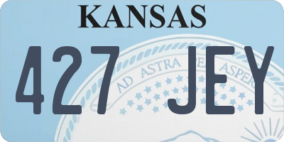 KS license plate 427JEY