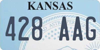 KS license plate 428AAG
