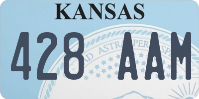KS license plate 428AAM