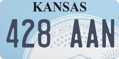 KS license plate 428AAN