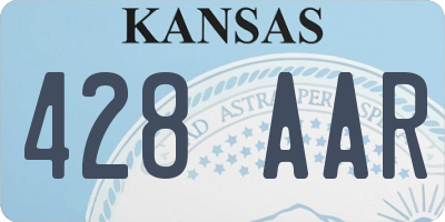 KS license plate 428AAR
