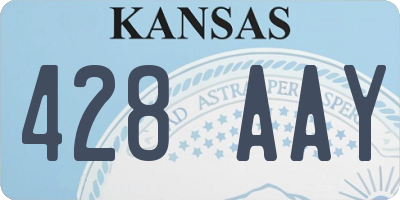 KS license plate 428AAY