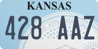 KS license plate 428AAZ