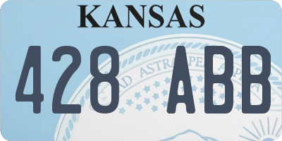 KS license plate 428ABB