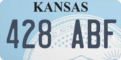 KS license plate 428ABF