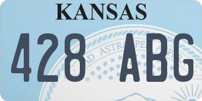 KS license plate 428ABG