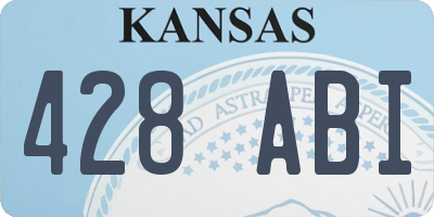 KS license plate 428ABI