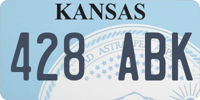 KS license plate 428ABK