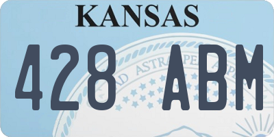 KS license plate 428ABM