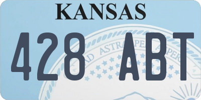 KS license plate 428ABT