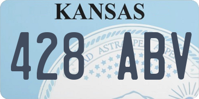KS license plate 428ABV