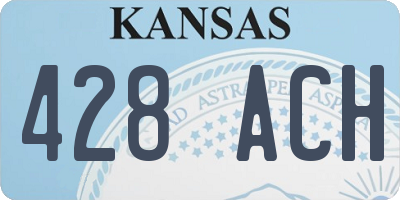 KS license plate 428ACH