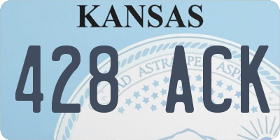 KS license plate 428ACK