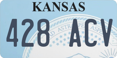 KS license plate 428ACV