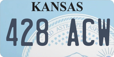 KS license plate 428ACW