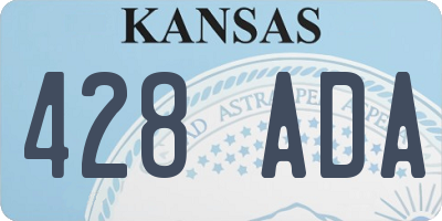 KS license plate 428ADA