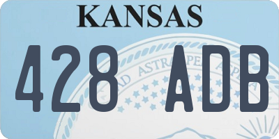 KS license plate 428ADB