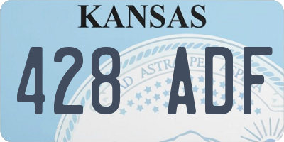 KS license plate 428ADF