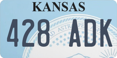 KS license plate 428ADK