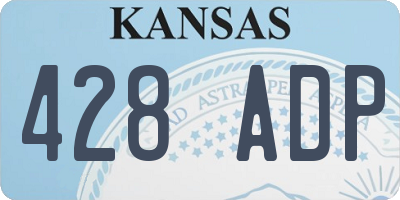 KS license plate 428ADP