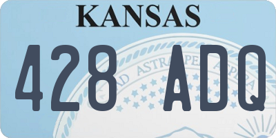 KS license plate 428ADQ