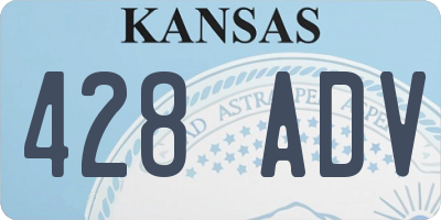 KS license plate 428ADV