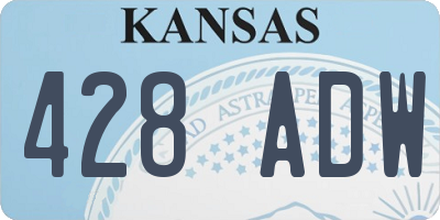 KS license plate 428ADW