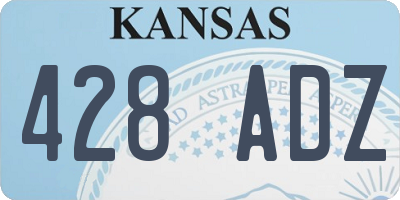 KS license plate 428ADZ