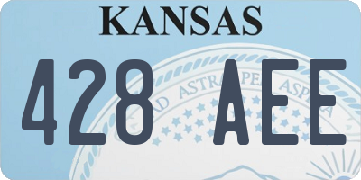 KS license plate 428AEE