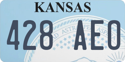 KS license plate 428AEO