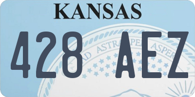 KS license plate 428AEZ