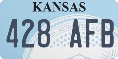 KS license plate 428AFB