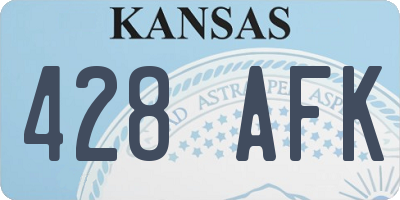 KS license plate 428AFK