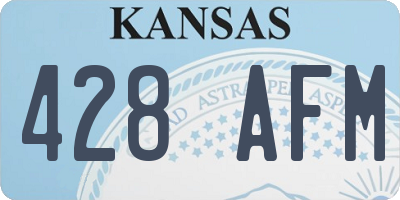 KS license plate 428AFM