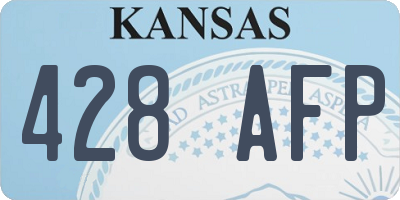 KS license plate 428AFP