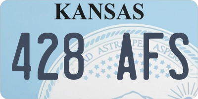 KS license plate 428AFS