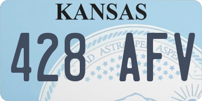 KS license plate 428AFV