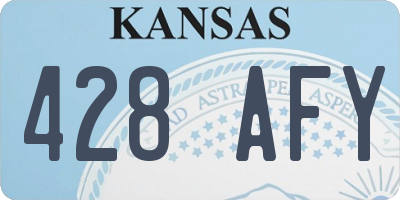 KS license plate 428AFY