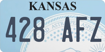 KS license plate 428AFZ