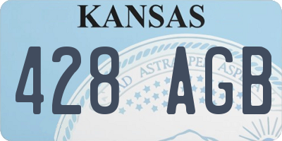 KS license plate 428AGB