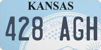 KS license plate 428AGH