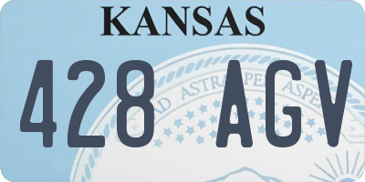KS license plate 428AGV