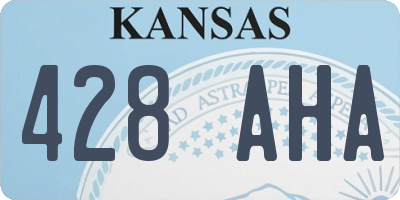 KS license plate 428AHA