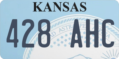 KS license plate 428AHC