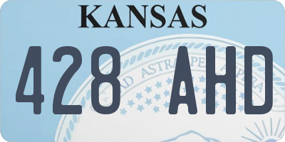 KS license plate 428AHD