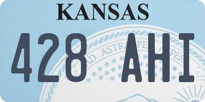 KS license plate 428AHI