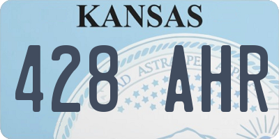 KS license plate 428AHR