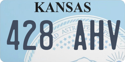 KS license plate 428AHV