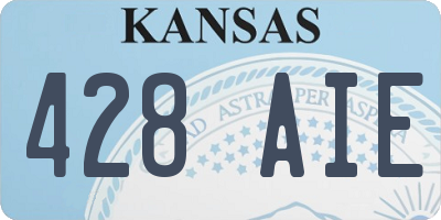 KS license plate 428AIE