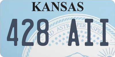 KS license plate 428AII